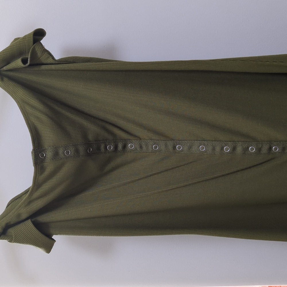 Green button down Dress